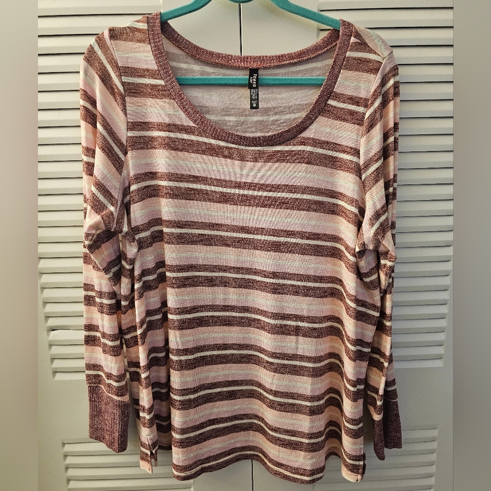 Torrid Striped Long Sleeve Top - Size 0X